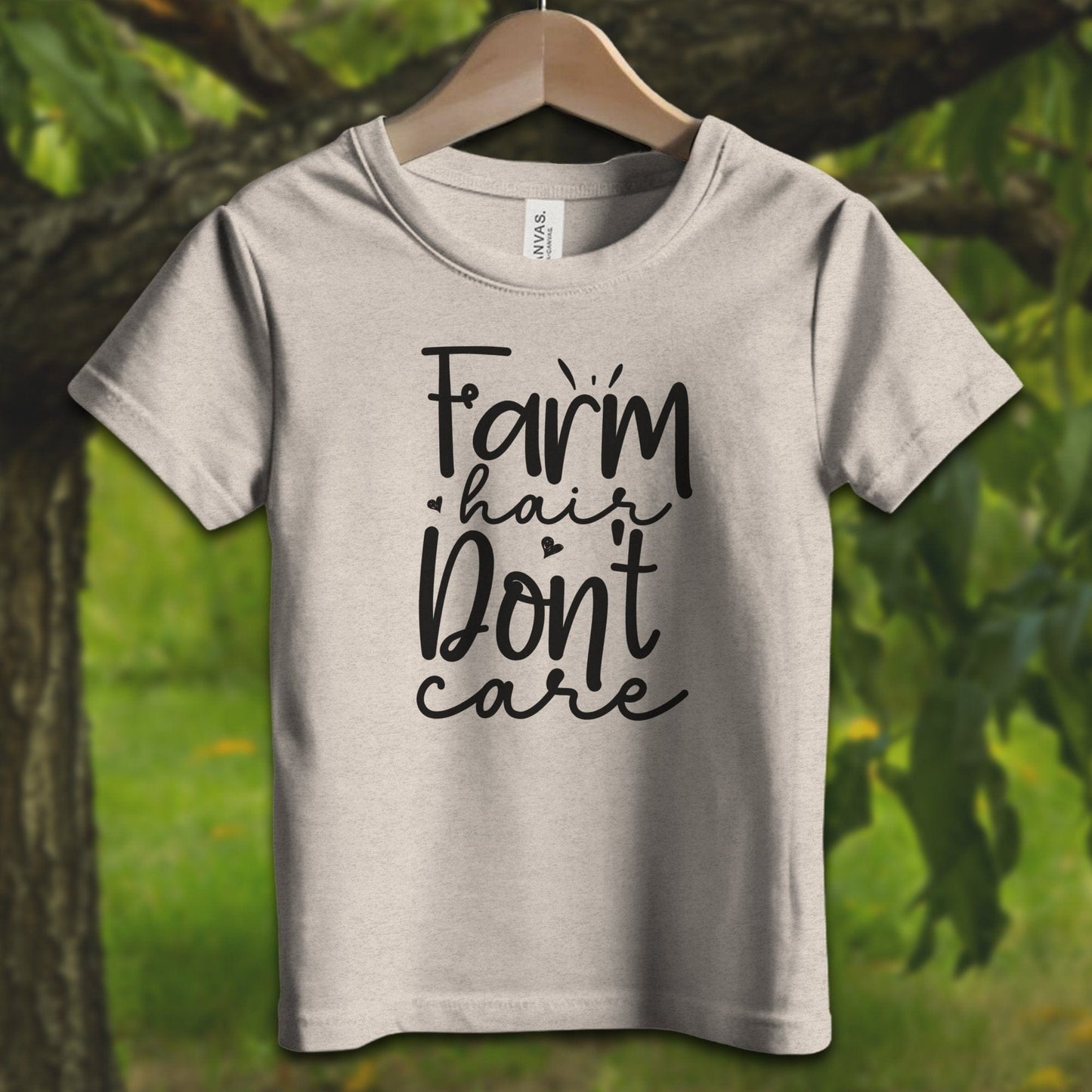 Youth Shirts T-Shirt Toddler / 2T / Heather Dust Farm Hair Don't Care - Youth Shirt