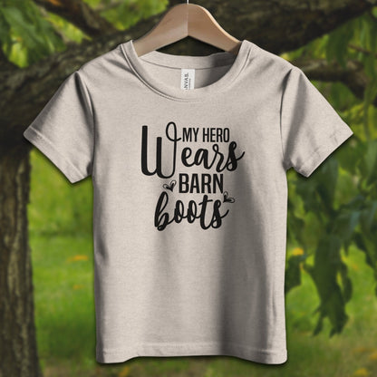 Youth Shirts T-Shirt Toddler / 2T / Heather Dust My Hero Wears Barn Boots - Youth Shirt