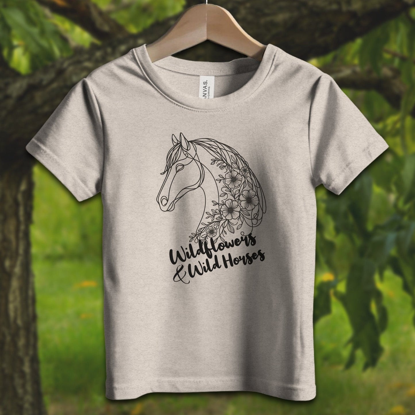 Youth Shirts T-Shirt Toddler / 2T / Heather Dust Wildflowers And Wild Horses - Youth Shirt