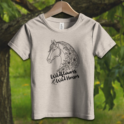 Youth Shirts T-Shirt Toddler / 2T / Heather Dust Wildflowers And Wild Horses - Youth Shirt