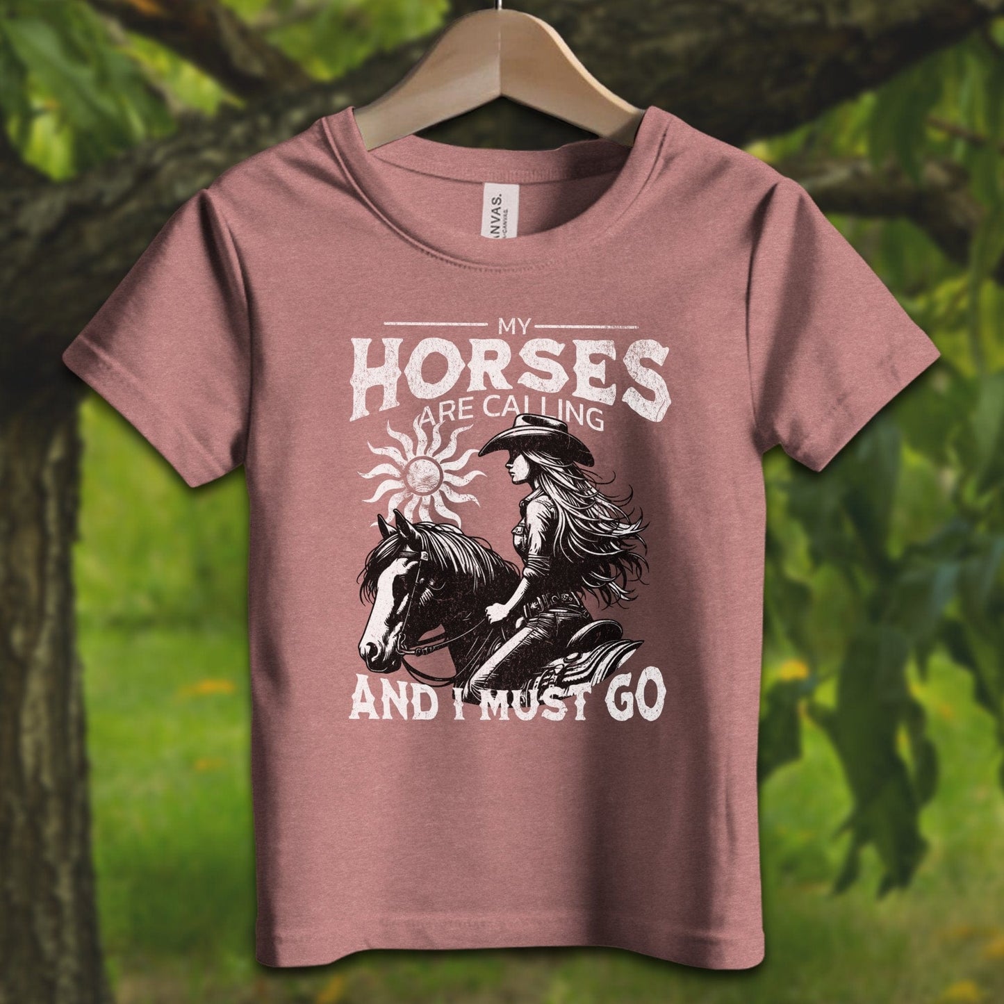 Youth Shirts T-Shirt Toddler / 2T / Heather Mauve My Horses are Calling - Youth Shirt