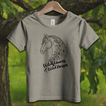 Youth Shirts T-Shirt Toddler / 2T / Heather Stone Wildflowers And Wild Horses - Youth Shirt