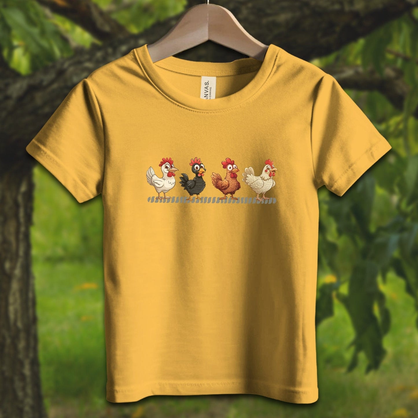 Youth Shirts T-Shirt Toddler / 2T / Heather Yellow Gold Funny Chicken - Youth Shirt