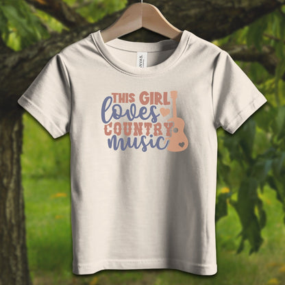 Youth Shirts T-Shirt Toddler / 2T / Natural This Girl Loves Country Music - Youth Shirt