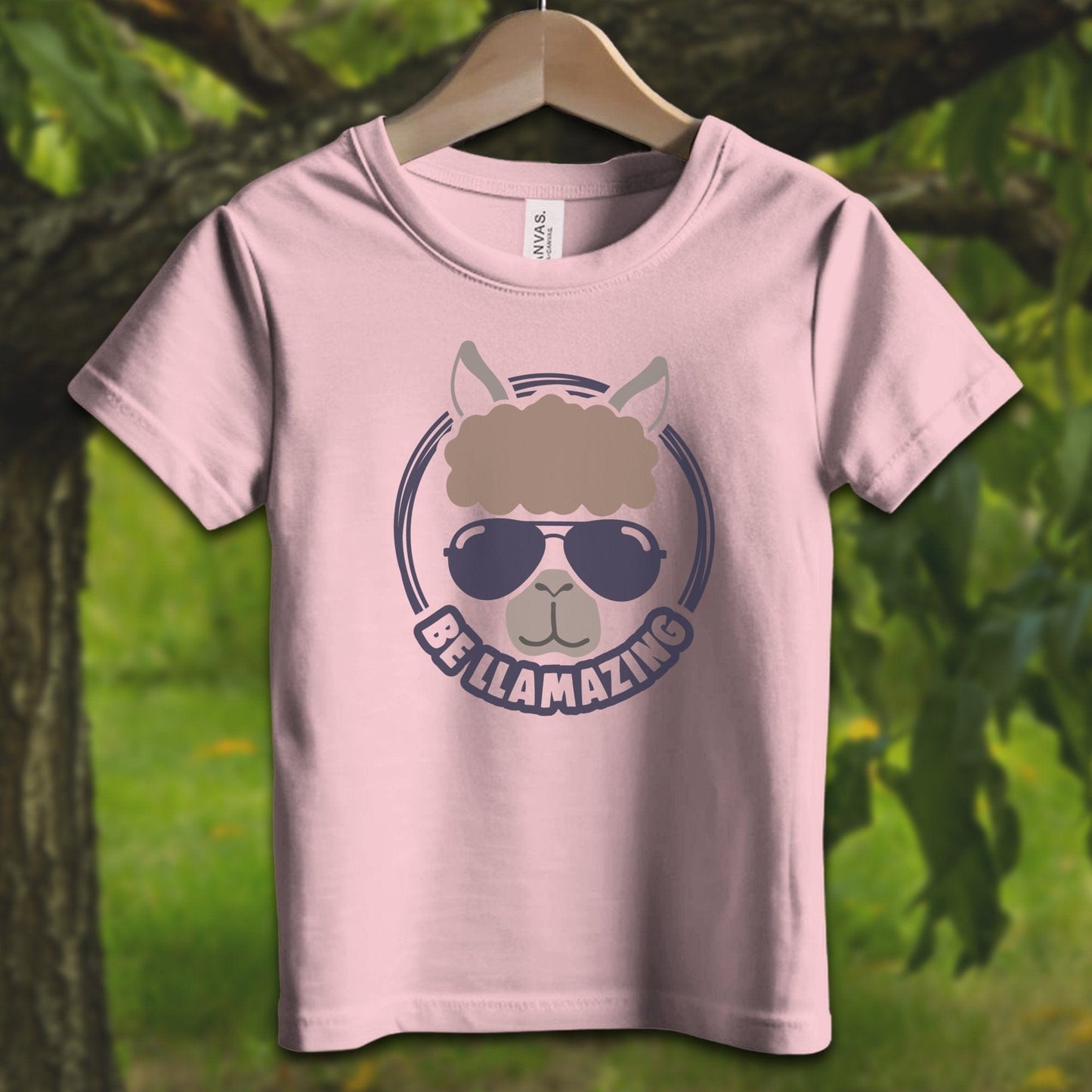 Youth Shirts T-Shirt Toddler / 2T / Pink Be Llamazing Cool Alpaca Illustration - Youth Shirt