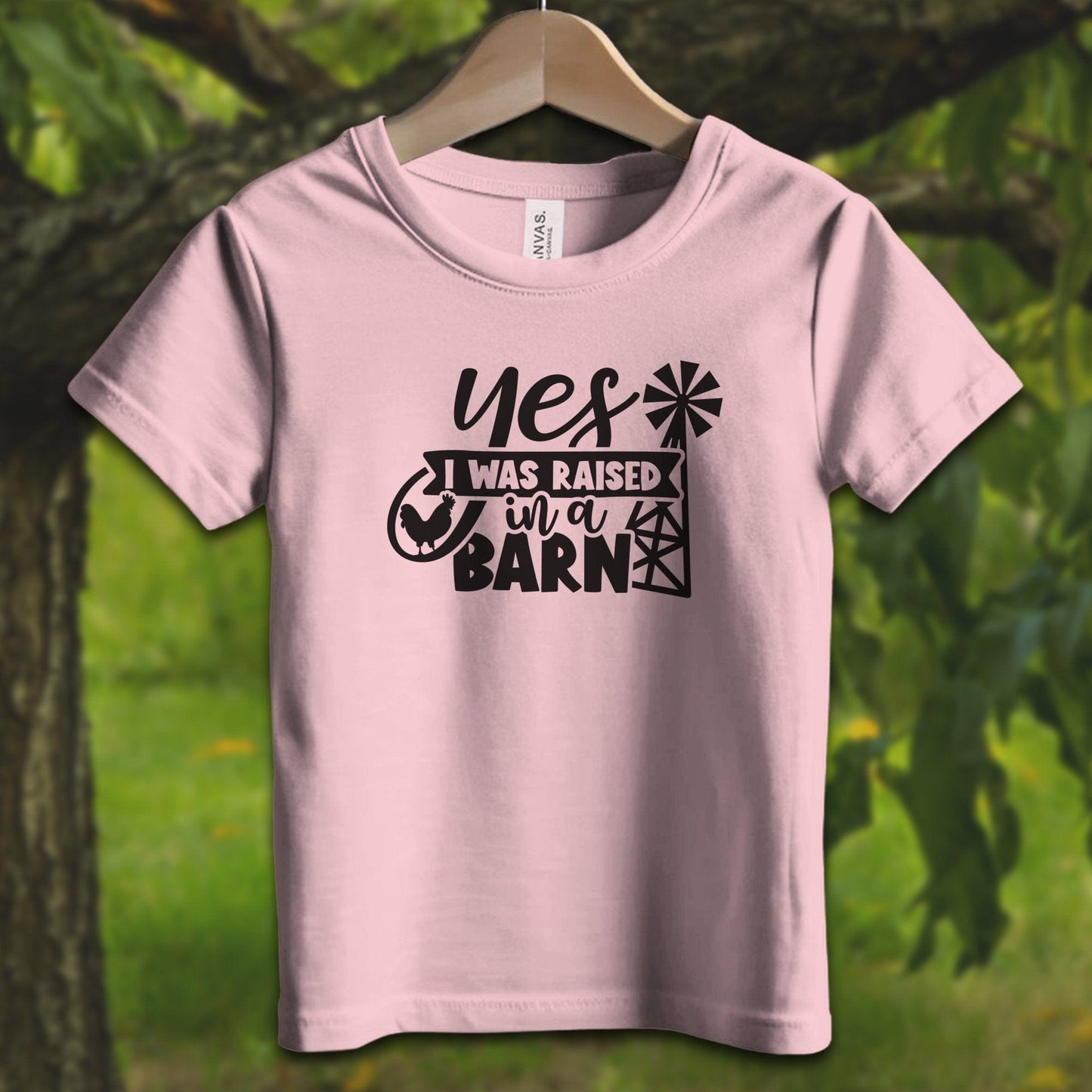 Youth Shirts T-Shirt Toddler / 2T / Pink Yes I Was Raised In A Barn - Youth Shirt