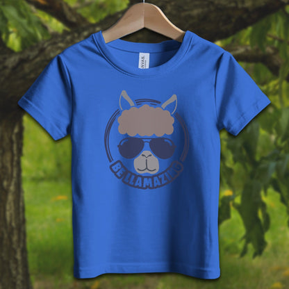 Youth Shirts T-Shirt Toddler / 2T / True Royal Be Llamazing Cool Alpaca Illustration - Youth Shirt