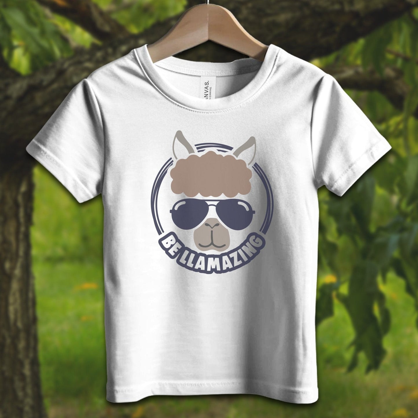 Youth Shirts T-Shirt Toddler / 2T / White Be Llamazing Cool Alpaca Illustration - Youth Shirt