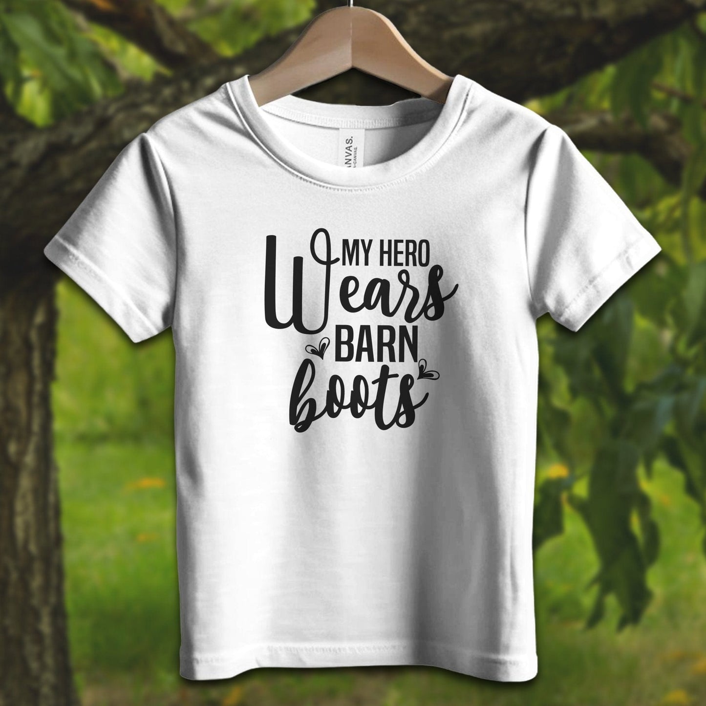 Youth Shirts T-Shirt Toddler / 2T / White My Hero Wears Barn Boots - Youth Shirt