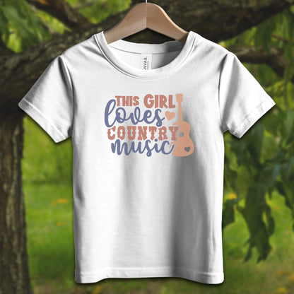 Youth Shirts T-Shirt Toddler / 2T / White This Girl Loves Country Music - Youth Shirt