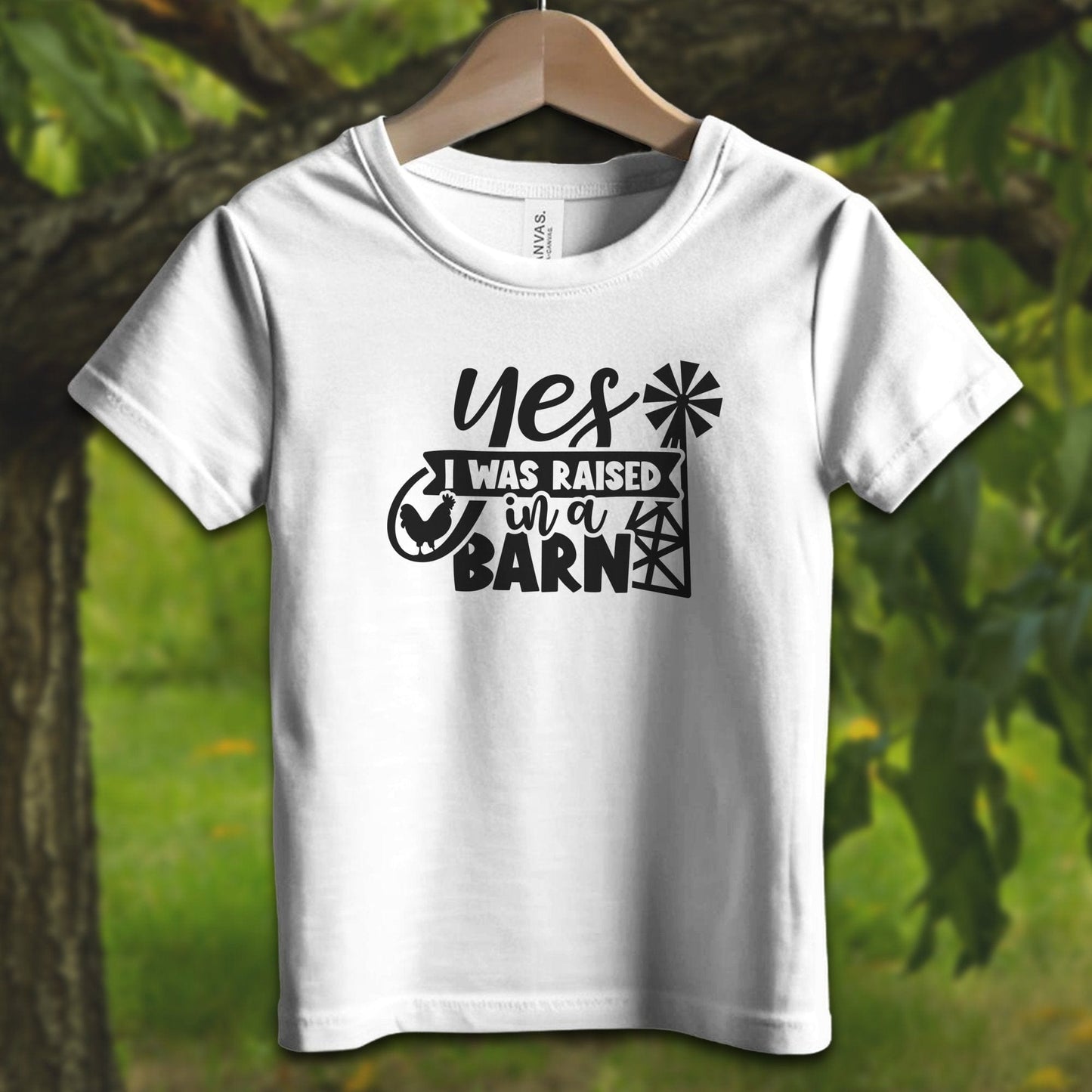 Youth Shirts T-Shirt Toddler / 2T / White Yes I Was Raised In A Barn - Youth Shirt