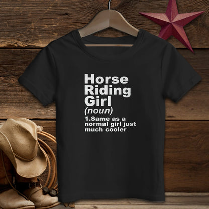 Youth Shirts T-Shirt Toddler / Black / 2T Horse Riding Girl Definition Shirt