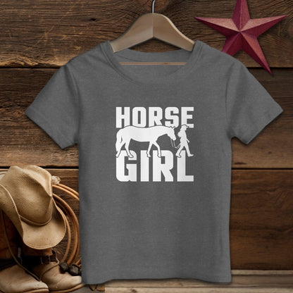 Youth Shirts T-Shirt Toddler / Dark Grey Heather / 2T Horse and Girl Shirt