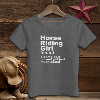 Youth Shirts T-Shirt Toddler / Dark Grey Heather / 2T Horse Riding Girl Definition Shirt