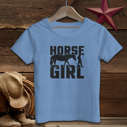 Youth Shirts T-Shirt Toddler / Heather Columbia Blue / 2T Horse and Girl Shirt