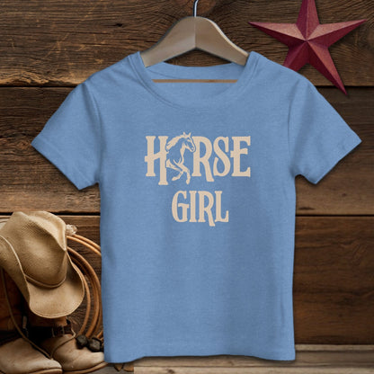 Youth Shirts T-Shirt Toddler / Heather Columbia Blue / 2T Horse Girl - Toddler Shirt