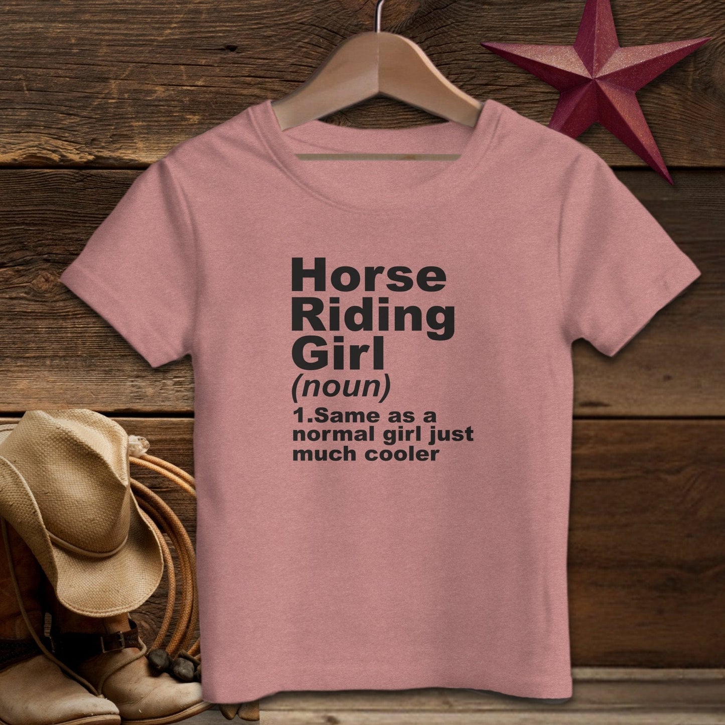 Youth Shirts T-Shirt Toddler / Heather Mauve / 2T Horse Riding Girl Definition Shirt