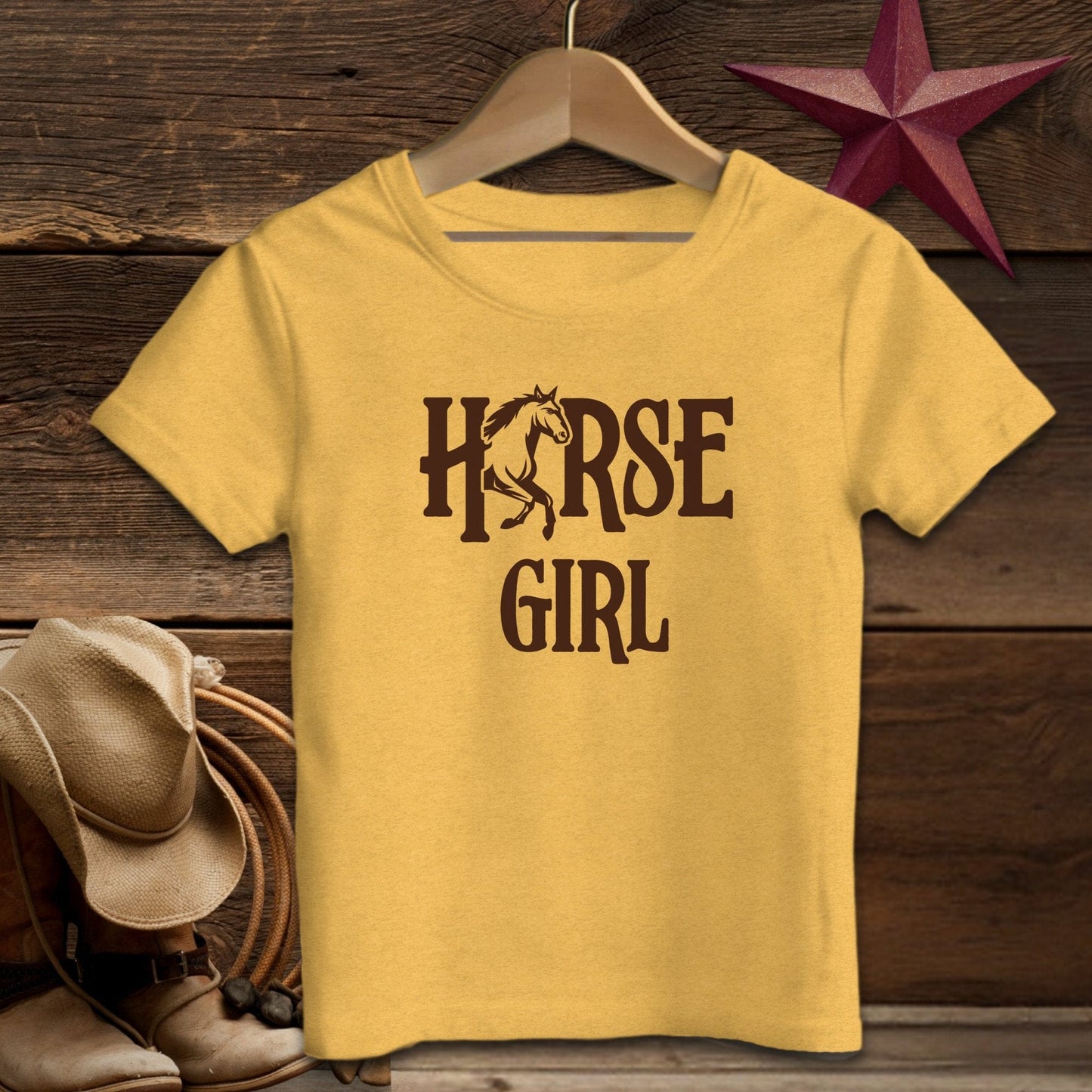 Youth Shirts T-Shirt Toddler / Heather Yellow Gold / 2T Horse Girl - Toddler Shirt