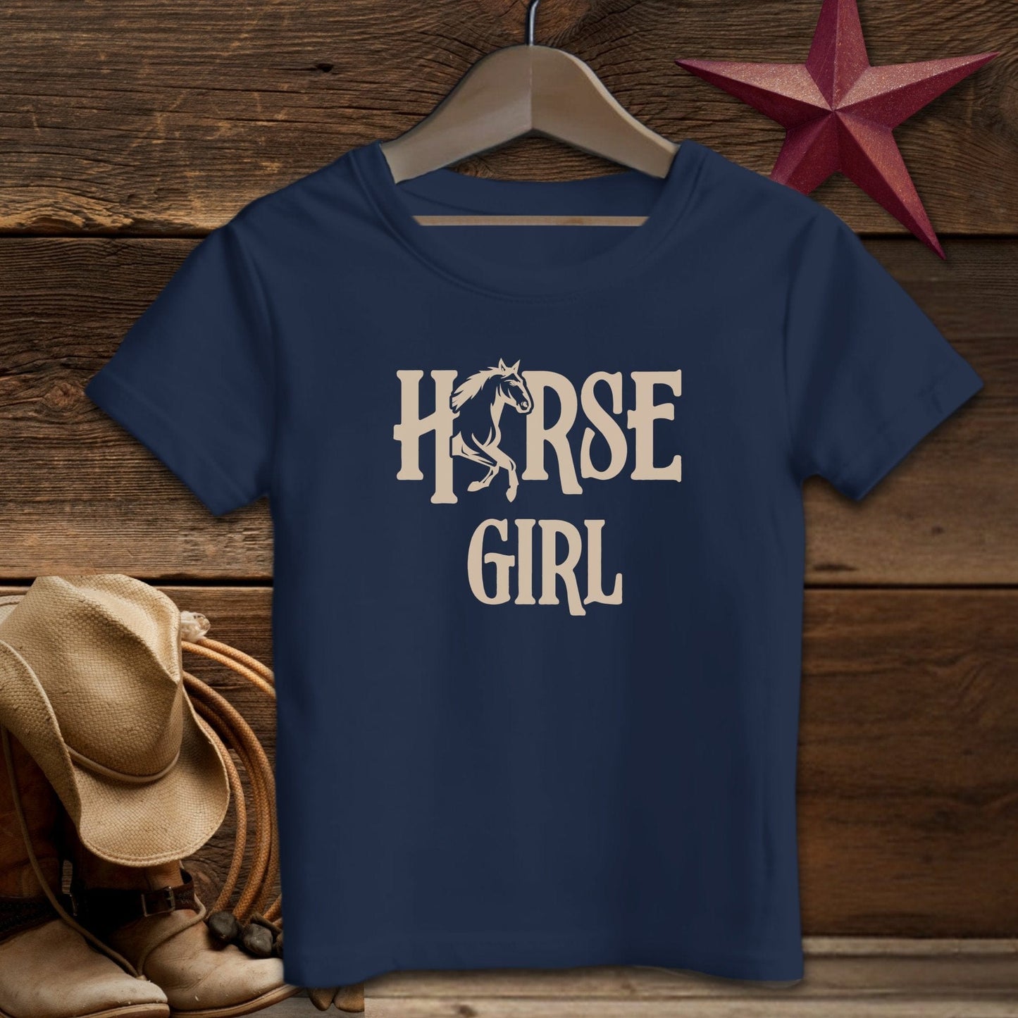 Youth Shirts T-Shirt Toddler / Navy / 2T Horse Girl - Toddler Shirt