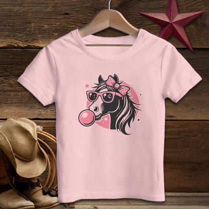 Youth Shirts T-Shirt Toddler / Pink / 2T Bubble Gum Horse Shirt