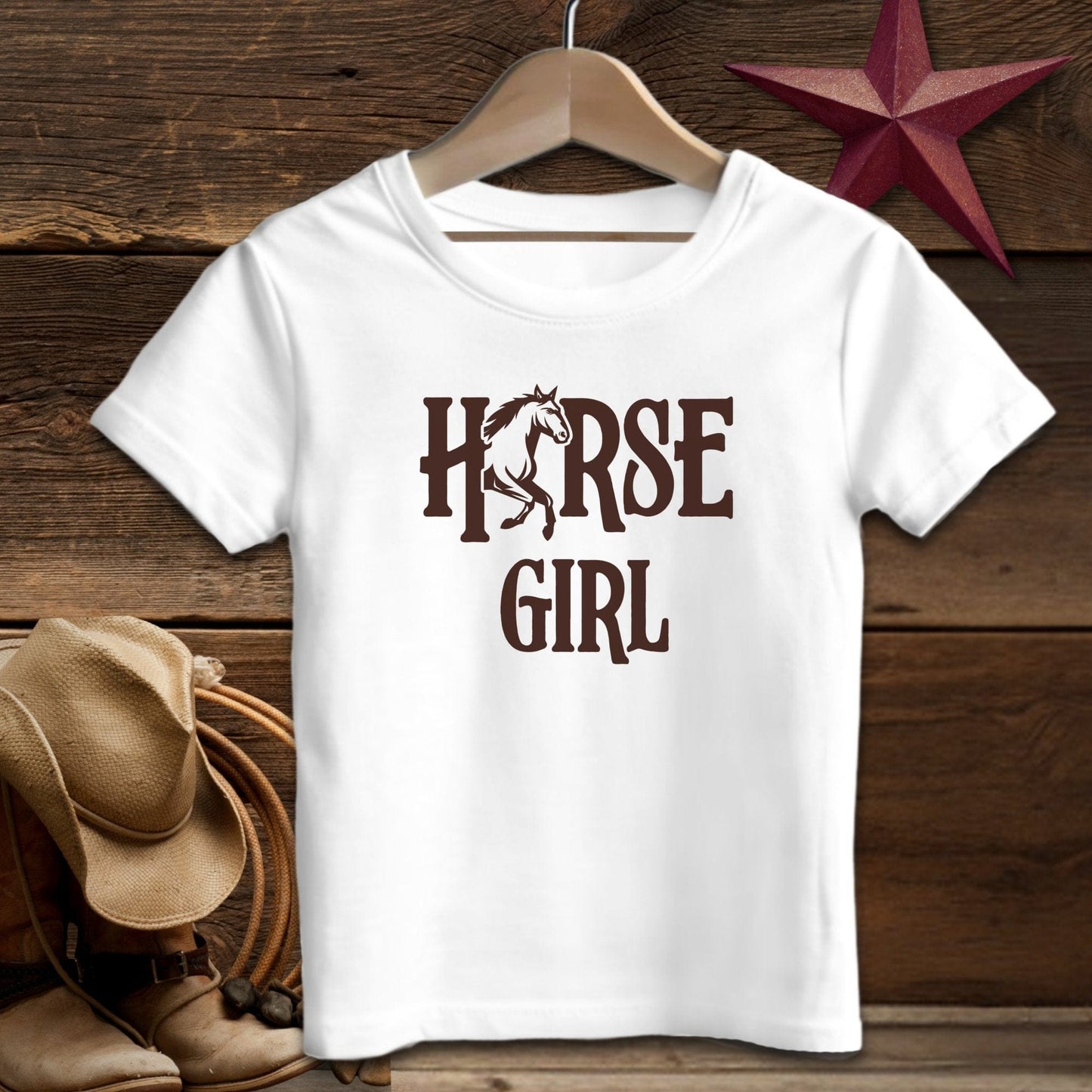 Youth Shirts T-Shirt Toddler / White / 2T Horse Girl - Toddler Shirt