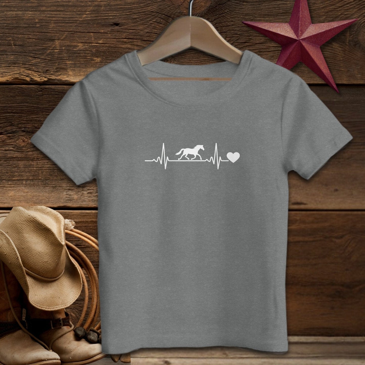 Youth Shirts T-Shirt Youth / Deep Heather / S Horse Heartbeat Shirt