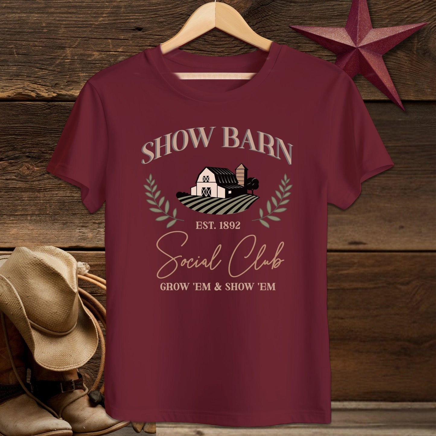 Youth Shirts T-Shirt Youth / Maroon / S Show Barn Social Club - Youth Shirt