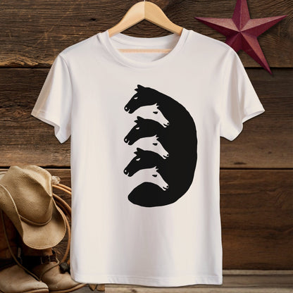 Youth Shirts T-Shirt Youth / Natural / S Interlocking Horse Heads - Youth Shirt