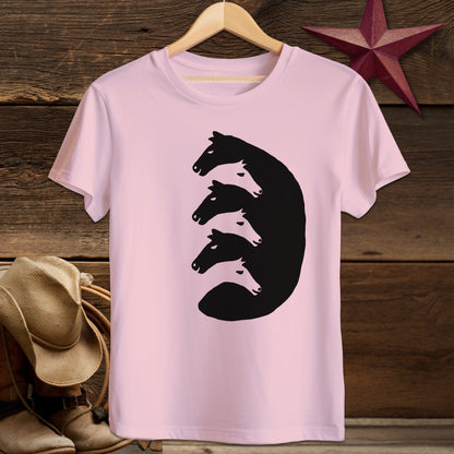 Youth Shirts T-Shirt Youth / Pink / S Interlocking Horse Heads - Youth Shirt