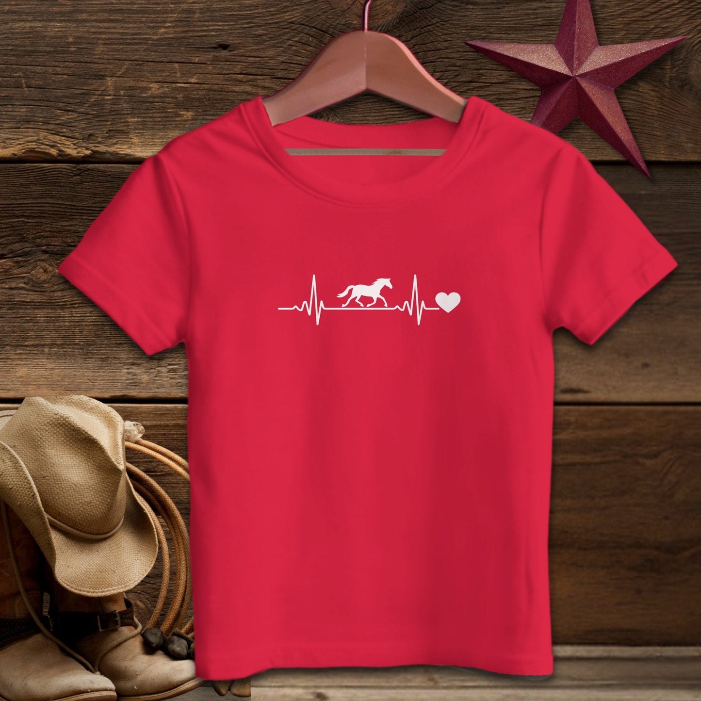 Youth Shirts T-Shirt Youth / Red / S Horse Heartbeat Shirt