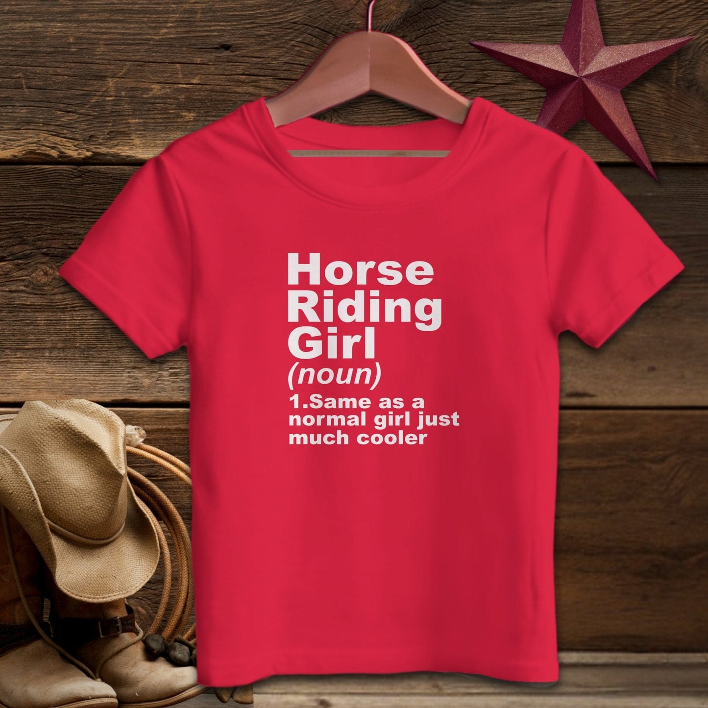 Youth Shirts T-Shirt Youth / Red / S Horse Riding Girl Definition Shirt