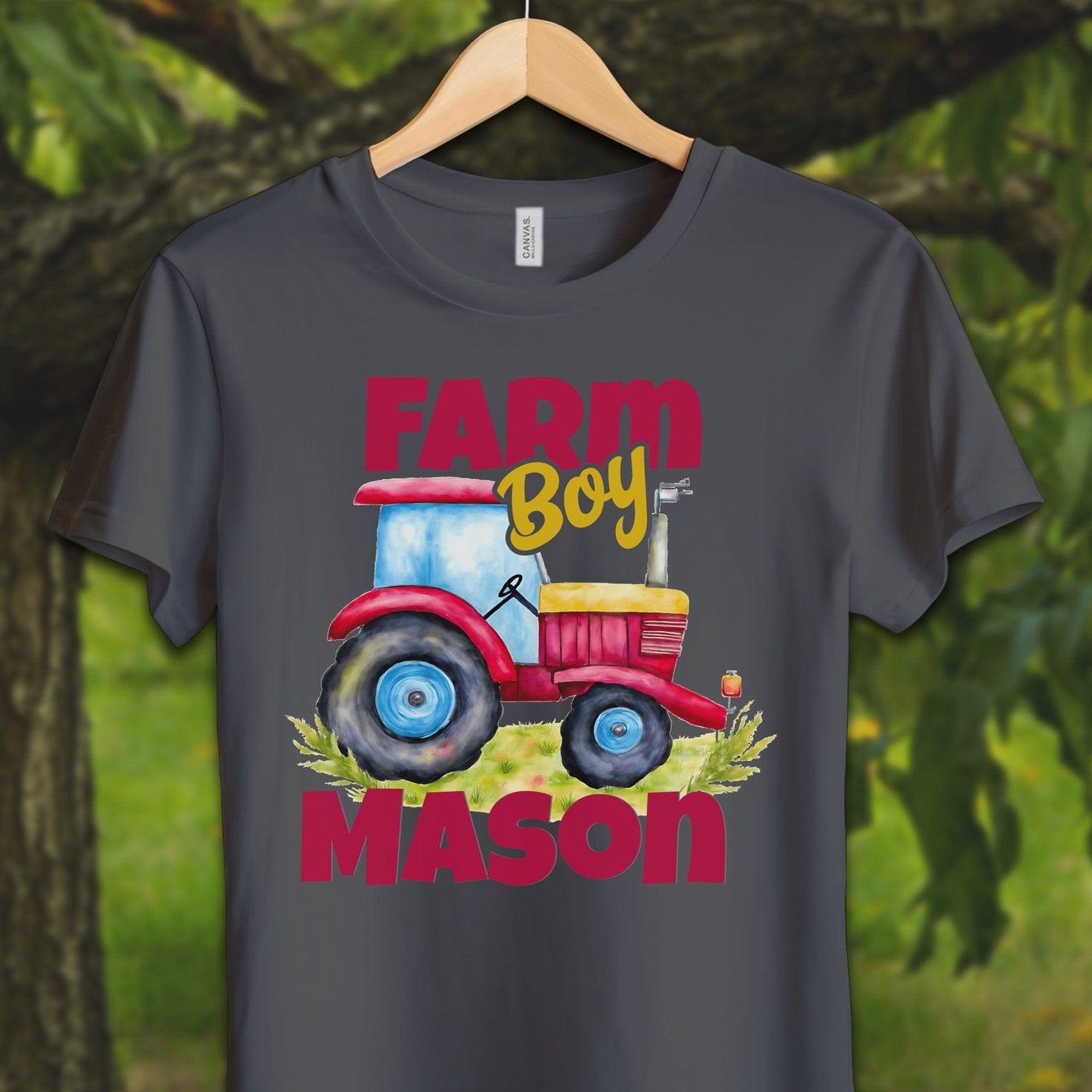 Youth Shirts T-Shirt Youth / S / Asphalt Personalized Farm Boy - Youth Shirt