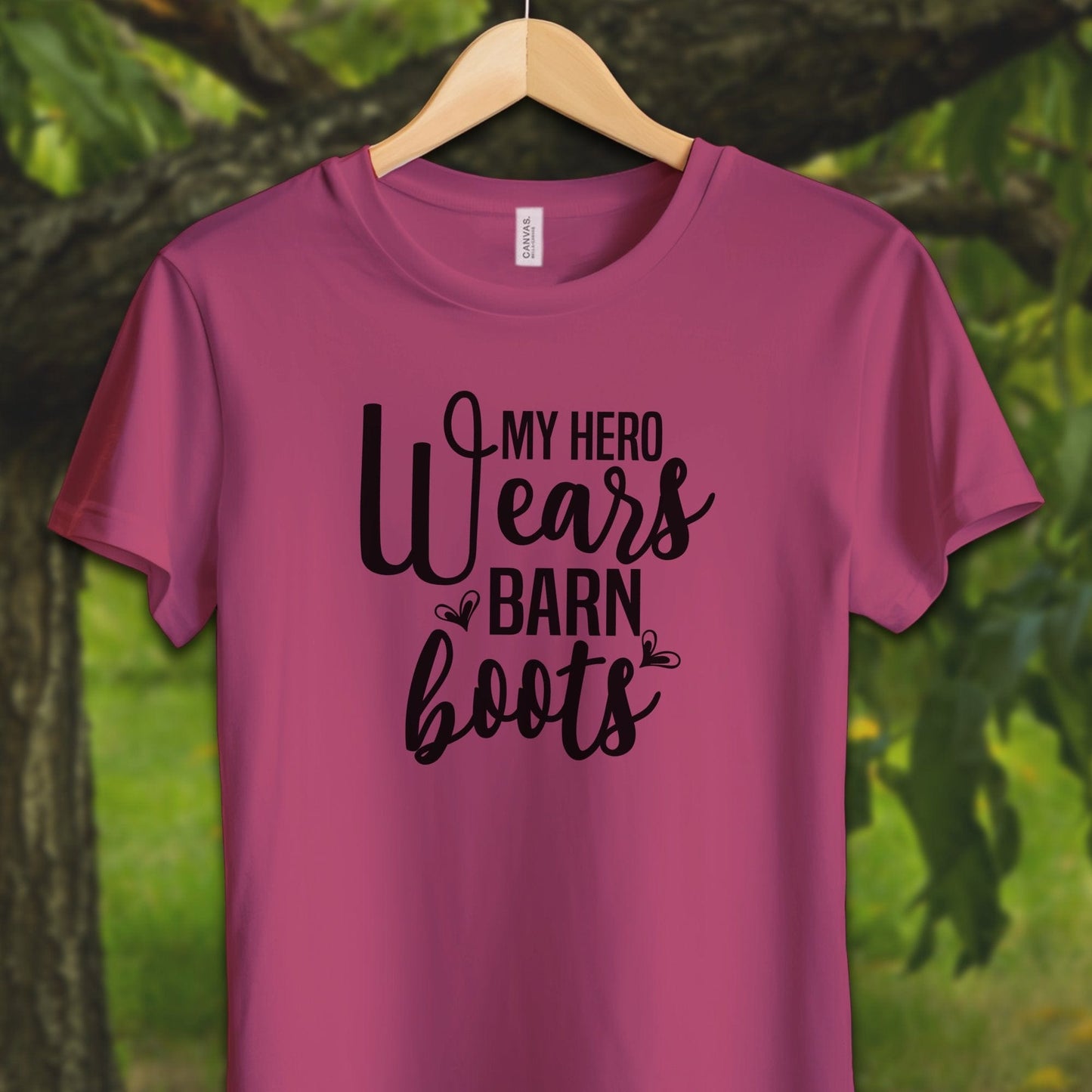 Youth Shirts T-Shirt Youth / S / Berry My Hero Wears Barn Boots - Youth Shirt