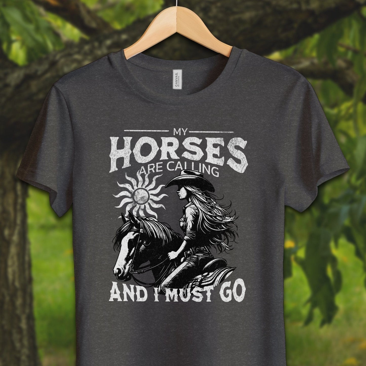 Youth Shirts T-Shirt Youth / S / Black Heather My Horses are Calling - Youth Shirt