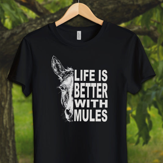 Youth Shirts T-Shirt Youth / S / Black Life Is Better With Mules - Youth Shirt