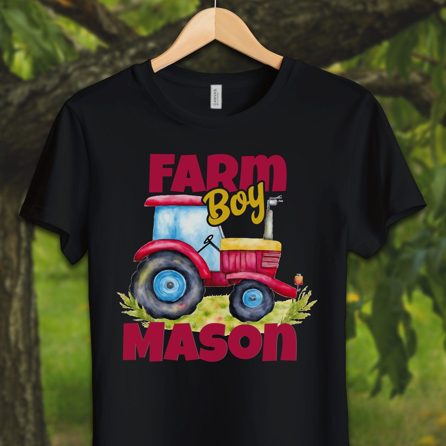 Youth Shirts T-Shirt Youth / S / Black Personalized Farm Boy - Youth Shirt