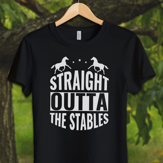 Youth Shirts T-Shirt Youth / S / Black Straight Outta The Stables - Youth Shirt