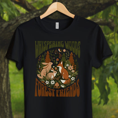 Youth Shirts T-Shirt Youth / S / Black Whispering Woods Forest Friends - Youth Shirt