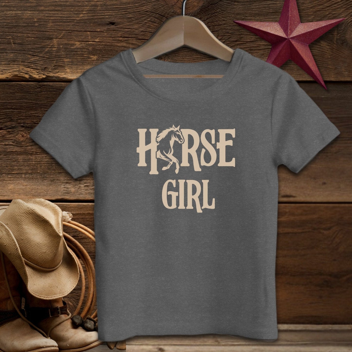 Youth Shirts T-Shirt Youth / S / Dark Grey Heather Horse Girl - Youth Shirt