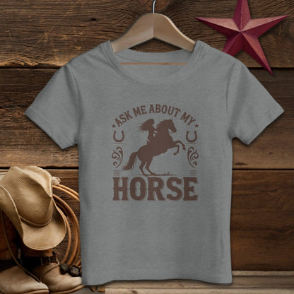 Youth Shirts T-Shirt Youth / S / Deep Heather Ask Me About My Horse Shirt