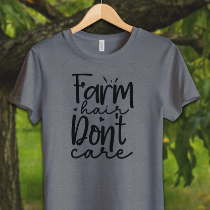 Youth Shirts T-Shirt Youth / S / Deep Heather Farm Hair Don't Care - Youth Shirt