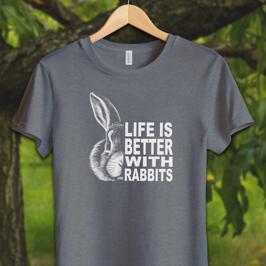 Youth Shirts T-Shirt Youth / S / Deep Heather Life Is Better With Rabbits - Youth Shirt