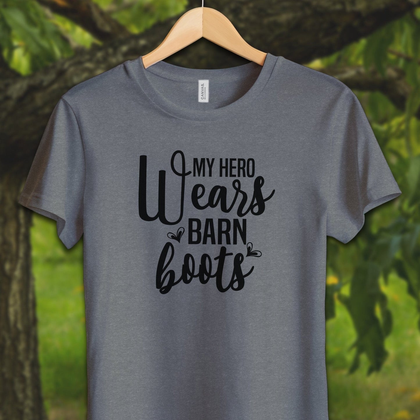 Youth Shirts T-Shirt Youth / S / Deep Heather My Hero Wears Barn Boots - Youth Shirt