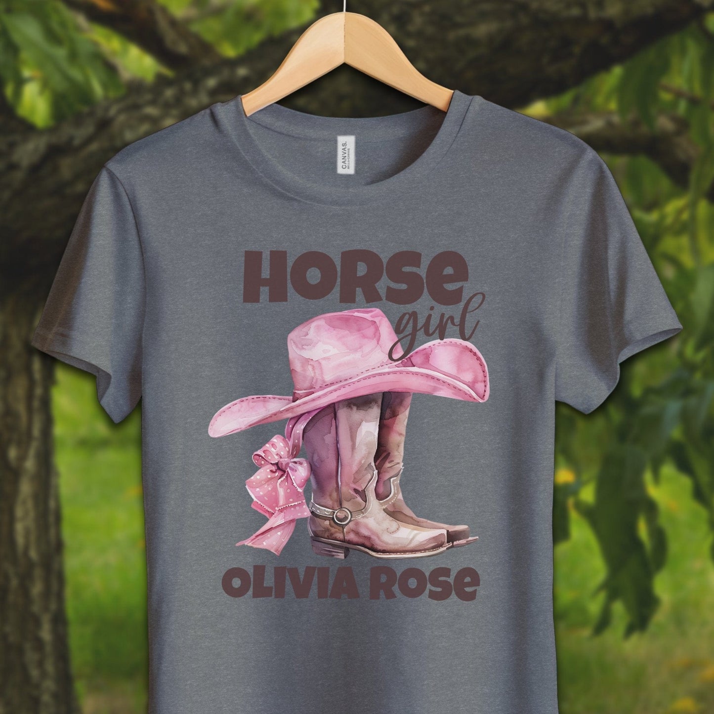 Youth Shirts T-Shirt Youth / S / Deep Heather Personalized Horse Girl - Youth Shirt