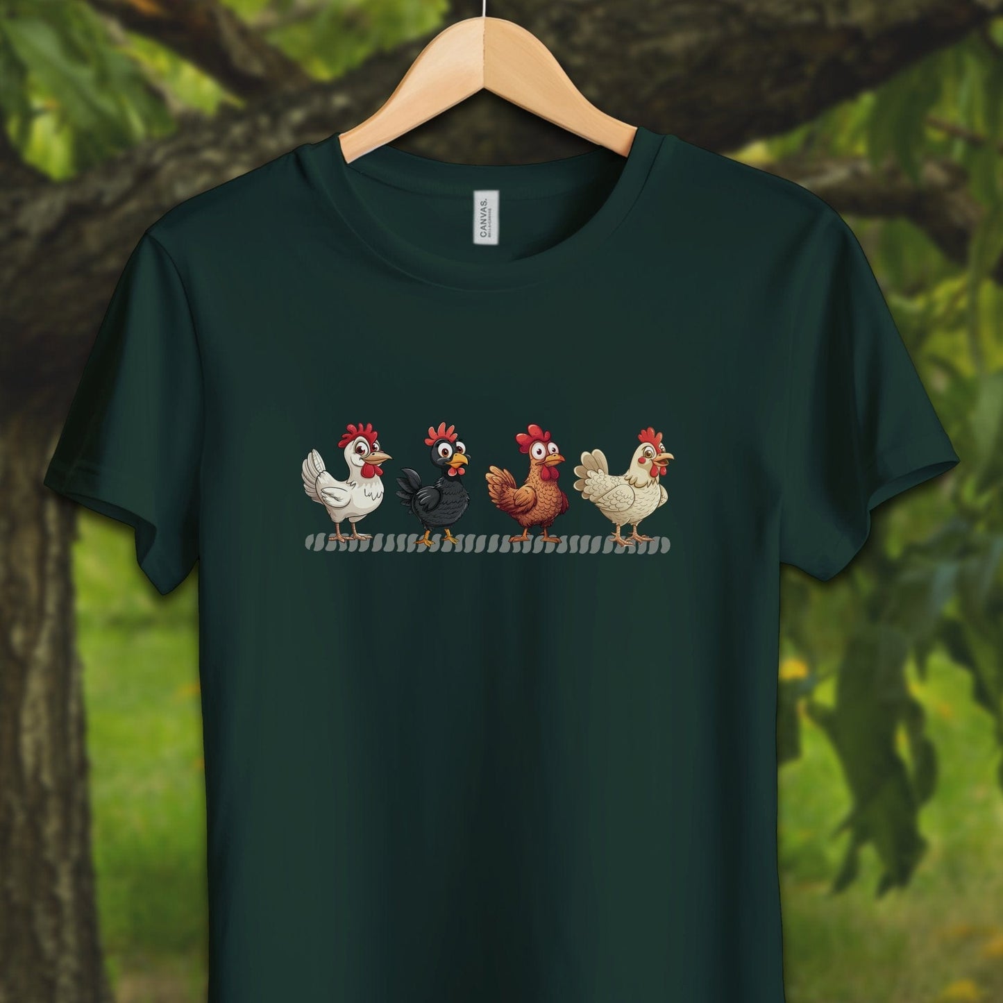 Youth Shirts T-Shirt Youth / S / Forest Funny Chicken - Youth Shirt