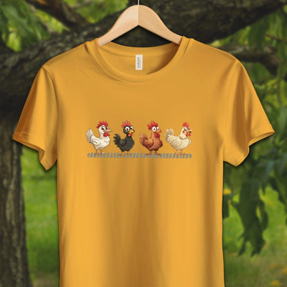 Youth Shirts T-Shirt Youth / S / Gold Funny Chicken - Youth Shirt