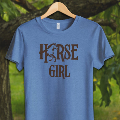 Youth Shirts T-Shirt Youth / S / Heather Columbia Blue Horse Girl - Youth Shirt