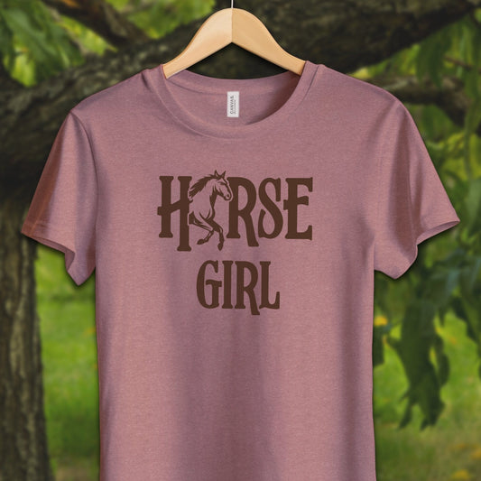 Youth Shirts T-Shirt Youth / S / Heather Mauve Horse Girl - Youth Shirt