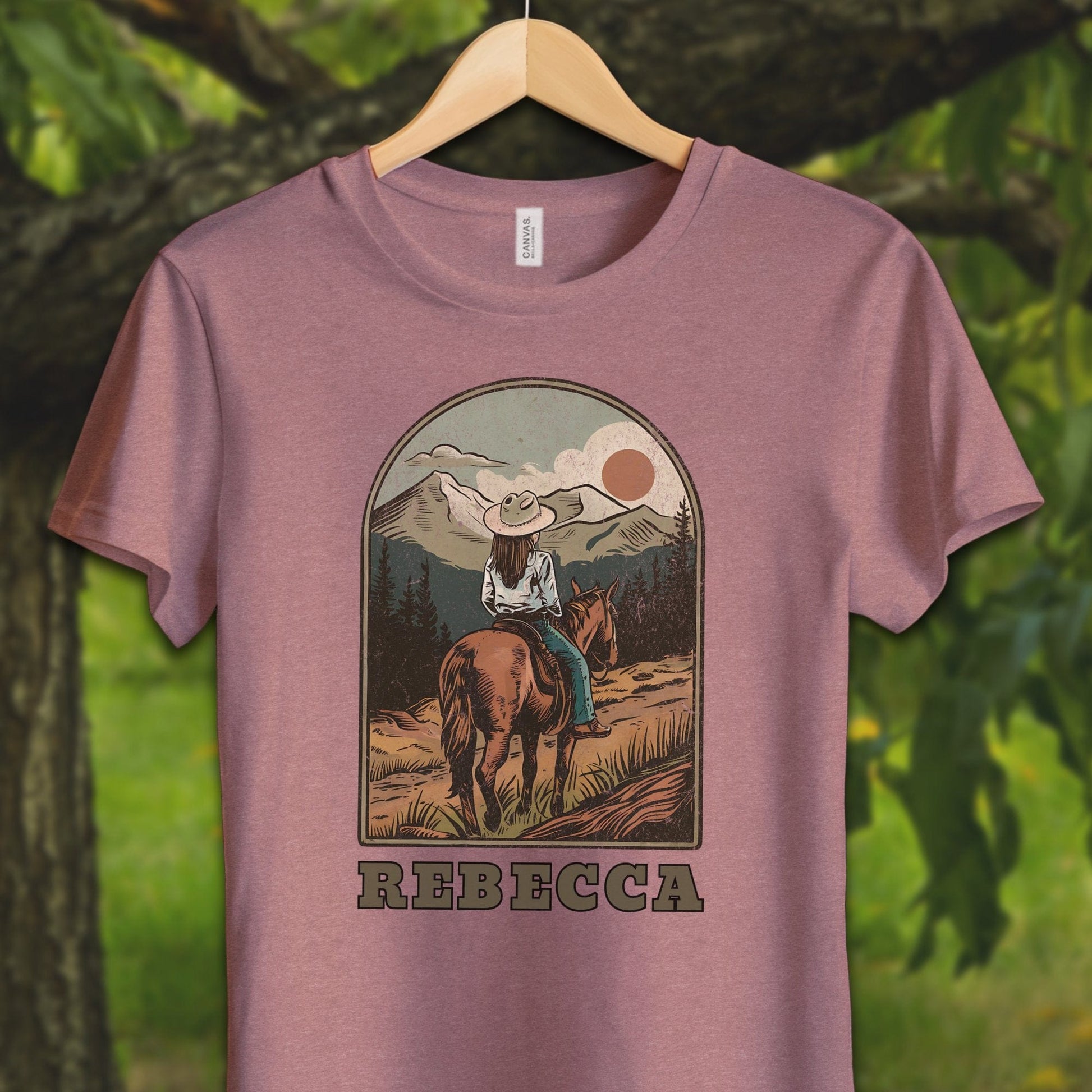 Youth Shirts T-Shirt Youth / S / Heather Mauve Personalized Horseback Adventure - Youth Shirt