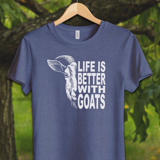 Youth Shirts T-Shirt Youth / S / Heather Navy Life Is Better With Goats - Youth Shirt